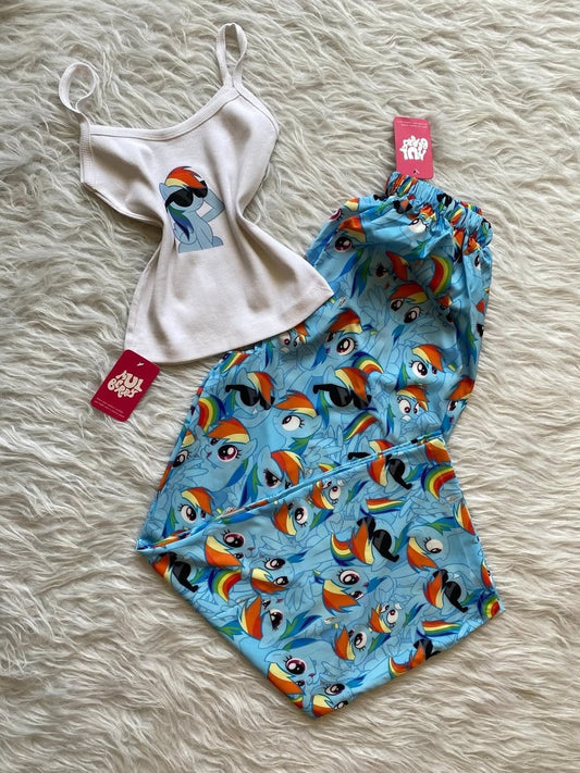 My Little Pony Rainbow Dash Desenli Şık Alt Üst Takım
