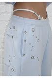 Mavi Glithch Eyelet Oversize Eşofman Takımı