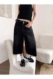 Siyah Y2K Trend Baggy JEAN ŞORT BERMUDA