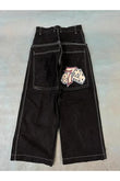 Siyah Y2k Vintage Bol Paça OversizeSeven Membrane Pantolon