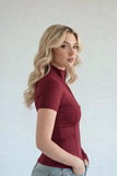 Bordo Range Fermuarlı Spor Bluz