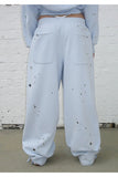 Mavi Glithch Eyelet Oversize Eşofman Takımı