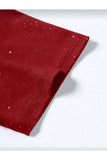 Bordo Shine Simli Oversize T-shirt