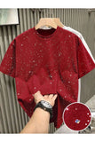 Bordo Shine Simli Oversize T-shirt