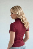 Bordo Range Fermuarlı Spor Bluz
