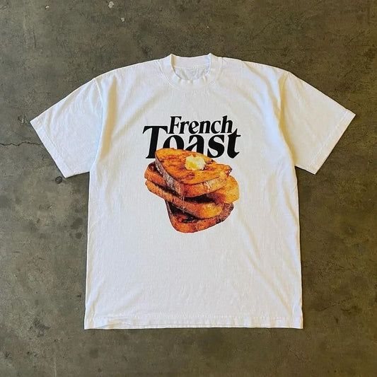 French Toast Baskılı Beyaz Tişört