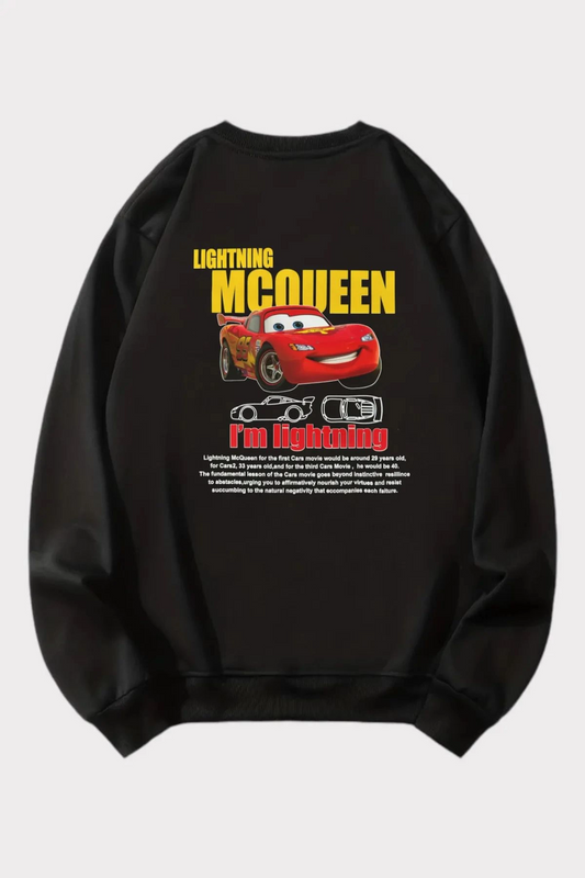 3 İplik Şardonlu Sally Car & Mcqueen Car Çift Sevgili Sweatshirt