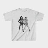 Retro Fashion Girl Baskılı Beyaz Tişört