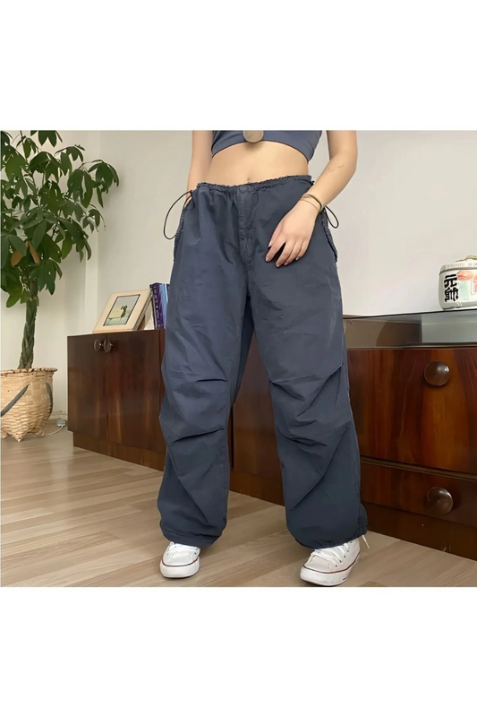 Füme Paraşüt Kumaş Beli Ve Paçası Ayarlanabilir Unisex Tactical Pantolon