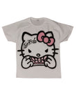 Asi Hello Kitty Baskılı Beyaz Unisex Tişört