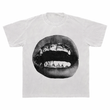 Monochrome Lips Grafik Baskılı T-Shirt