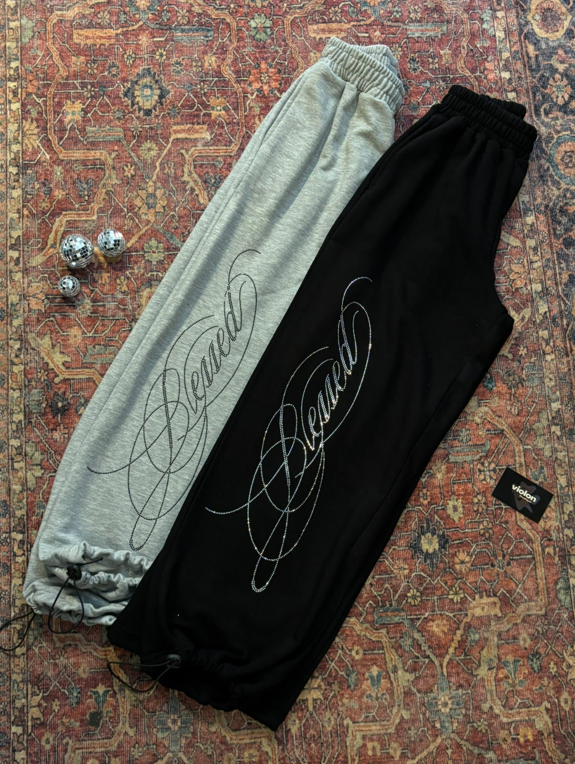 Blessed Script Taş Detaylı Eşofman Altı