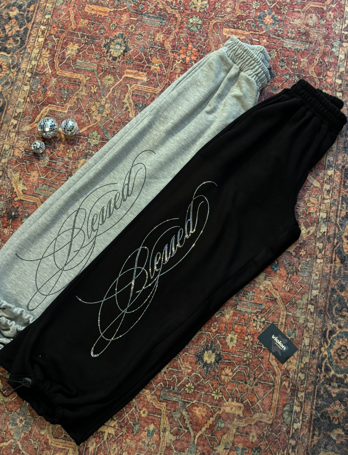Blessed Script Taş Detaylı Eşofman Altı