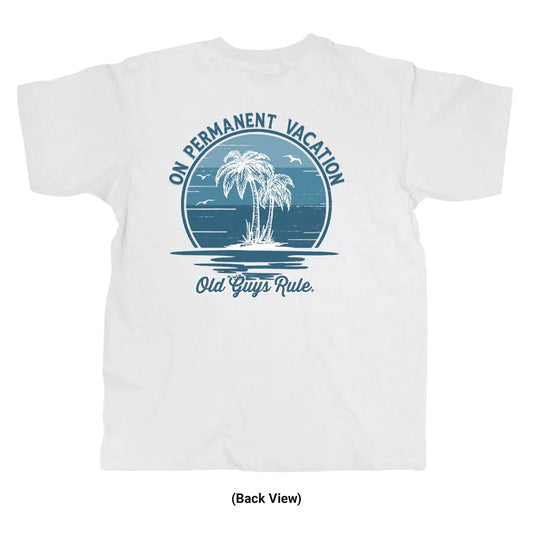 On Permanent Vacation Baskılı Beyaz Unisex Tişört