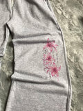 Sakura Gri Flower Baggy Unisex Eşofman Altı