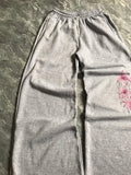 Sakura Gri Flower Baggy Unisex Eşofman Altı