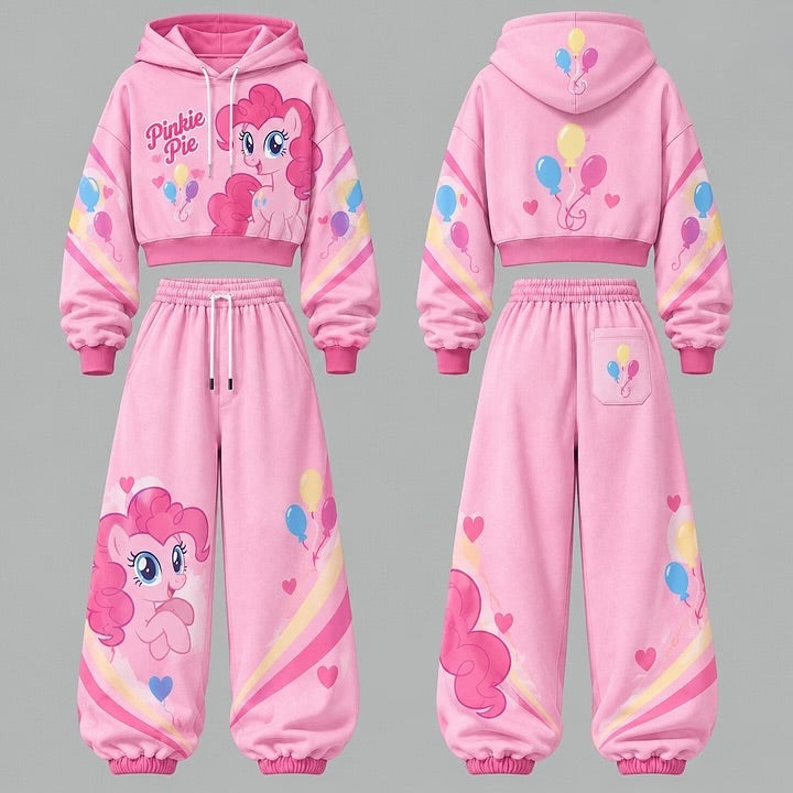 My Little Pony Baskılı Hoodie Eşofman Takımı