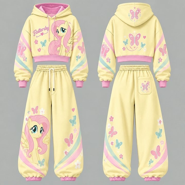 My Little Pony Baskılı Hoodie Eşofman Takımı