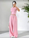 Pembe Candy Crop Eşofman Takımı