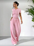 Pembe Candy Crop Eşofman Takımı