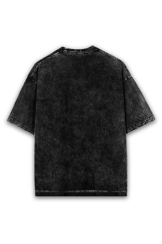 Restless Style Oversize Yıkamalı Siyah Tişört
