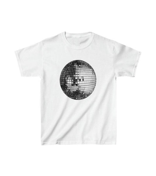 Mirror Ball Tasarım Beyaz Tişört