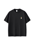 Siyah Jägermeister Baskılı Unisex Oversize Tişört
