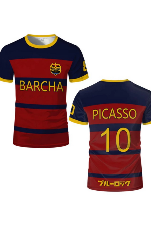Anime Blue Lock Barcha T Shirt Soccer Jersey