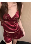 Hello Kitty Taş Detail Şık Alt Üst Bordo Takım