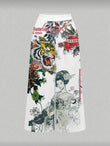 Beyaz Flower And Tiger Detaylı Avant Dijital Baskı Eşofman Altı