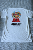Retro Gumball Makinesi Baskılı Beyaz Tişört