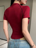 BORDO SPARK KARYOKA FERMUARLI BLUZ