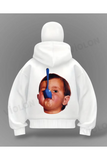 Baby Cry Detail Full Mask Oversize Hırka