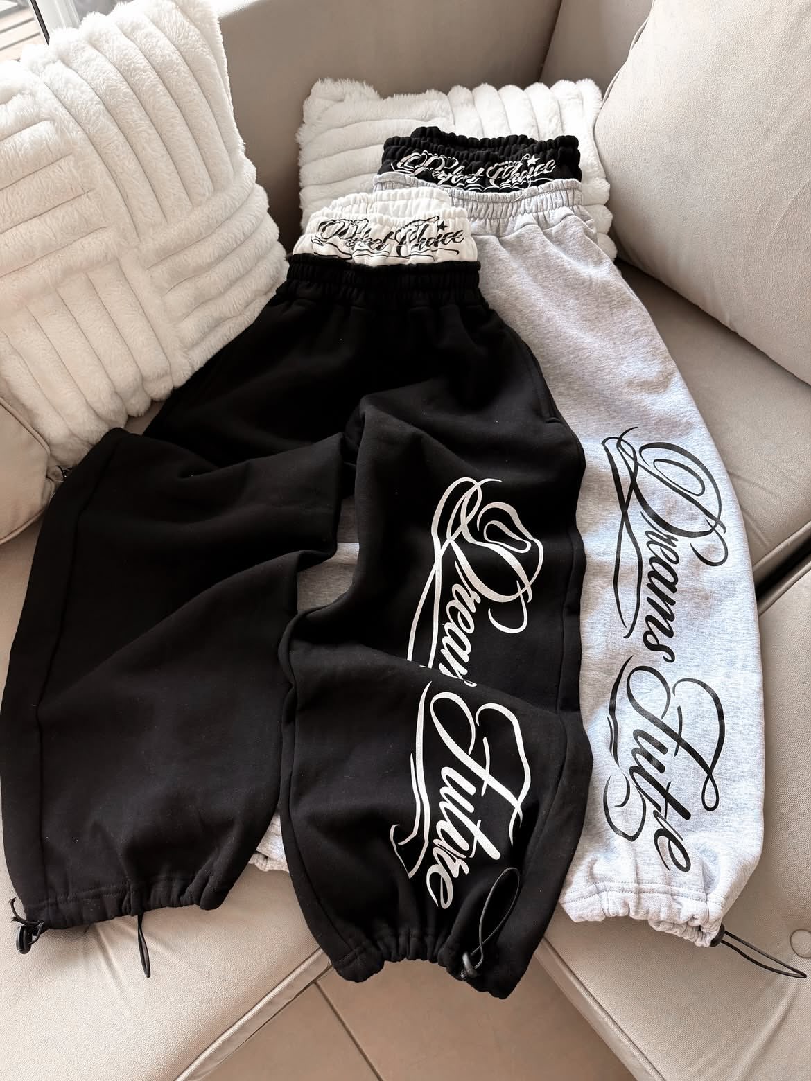 Dream Hustle Baskılı Oversize Eşofman Altı