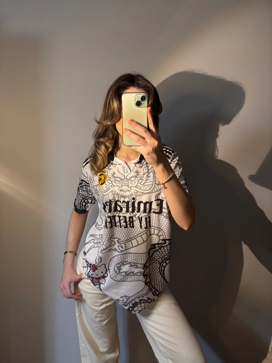 BEYAZ KİTTY FORMA MADRİD DRAGON JERSEY T-SHİRT