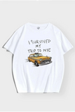Beyaz Unisex I Survived My Trip Tişört