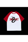Beyaz Unisex Kırmızı Reglan Instinct Snake T-Shirt