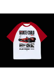 Beyaz Unisex Kırmızı Reglan Carlo F1 T-Shirt