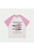 Beyaz Unisex Pembe Reglan 911 GT3 T-Shirt
