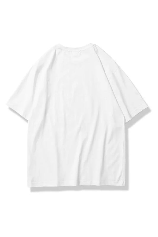 Kadın Leopar Fiyonk Beyaz Oversize Tişört