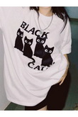 Black Cat Oversize Unisex T-shirt