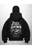 Block Cober Baskılı Siyah Samuray Kar Maske Sweatshirt Hırka