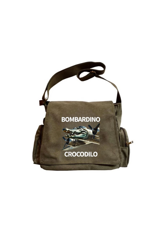 Bombardino Crocodilo Baskılı Unisex Postacı Çantası