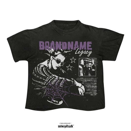 Brandname LEgacy Yıkamalı Renk Oversize T-Shirt