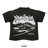 Brandnm Baskılı Yıkamalı Renk Oversize T-Shirt