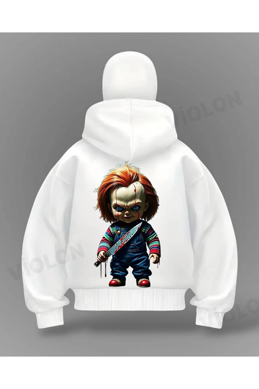 Chucky Detail Full Mask Oversize Hırka