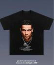 Cristiano Ronaldo Baskılı Siyah Renk T-Shirt