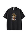 Lucky Shot Jack Baskılı Siyah Unisex Tişört