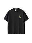 Jameson İced Glass Baskılı Siyah Unisex Oversize Tişört