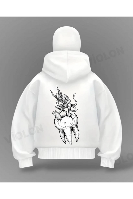 Devil Detail Full Mask Oversize Hırka